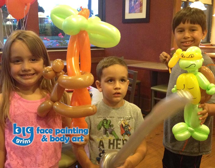 Big Grins Balloon Twisting at Family Night Roy Rogers | Monkey in a Tree Balloon, Sword, and Turtle Balloon