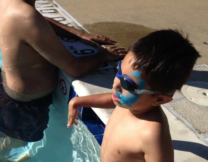 Big Grins Airbrush Face Painting Shark Pool Party